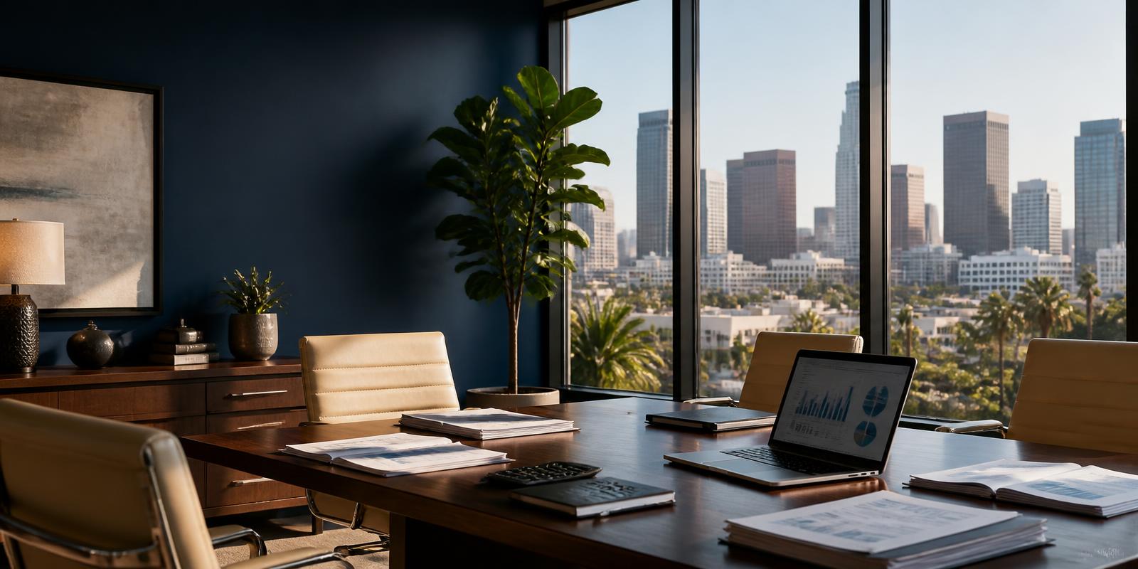 ARRK Management office overlooking the Los Angeles skyline